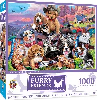 MasterPieces Furry Friends Jigsaw Puzzle - Cowboys at Work - 1000 Piece