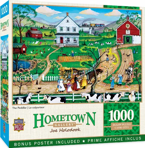 MasterPieces Hometown Gallery Jigsaw Puzzle - The Peddler - 1000 Piece - Image 1