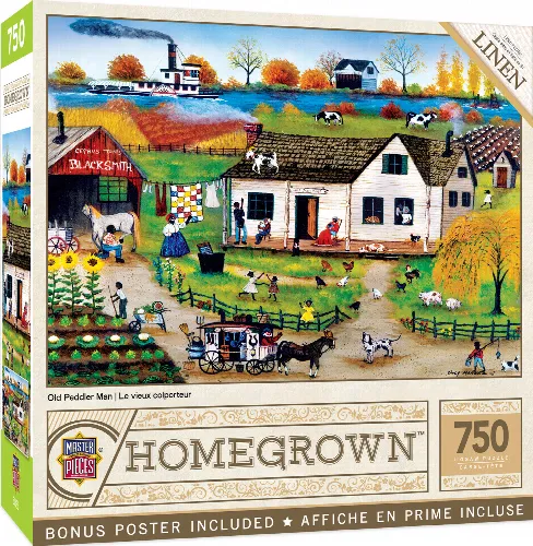 MasterPieces Homegrown Jigsaw Puzzle - Old Peddler Man - 750 Piece - Image 1
