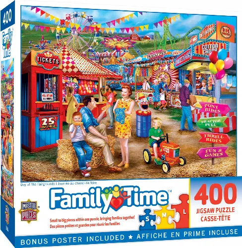 MasterPieces Family Time Jigsaw Puzzle - Day at the Fairgrounds - 400 Piece - Image 1