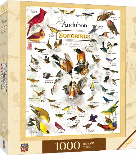 MasterPieces Poster Art Jigsaw Puzzle - Audubon Songbird - 1000 Piece - Image 1