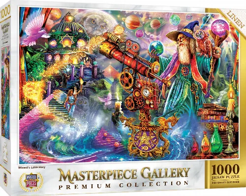 MasterPieces MP Gallery Gallery Jigsaw Puzzle - Wizard's Laboratory - 1000 Piece - Image 1
