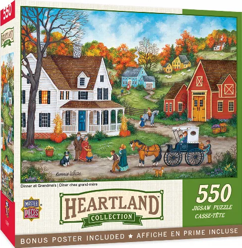 MasterPieces Heartland Jigsaw Puzzle - Dinner at Grandmas - 550 Piece - Image 1