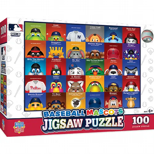MasterPieces All Teams Jigsaw Puzzle - MLB Mascots - 100 Piece - Image 1