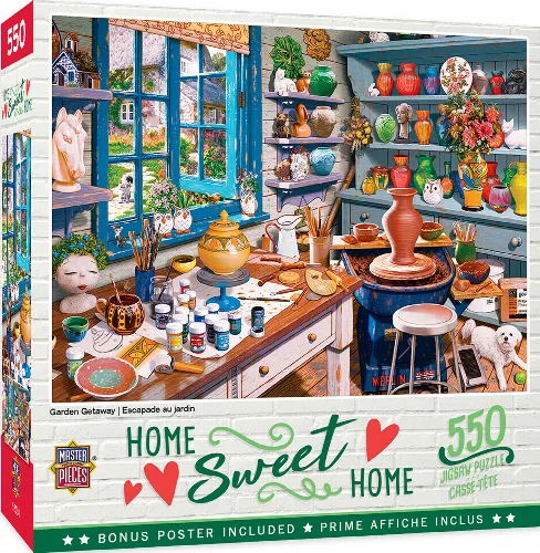 MasterPieces Home Sweet Home Jigsaw Puzzle - Garden Getaway - 550 Piece - Image 1