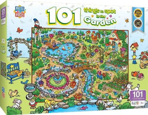 MasterPieces 101 Things to Spot Jigsaw Puzzle - in the Garden Kids - 100 Piece - Image 1