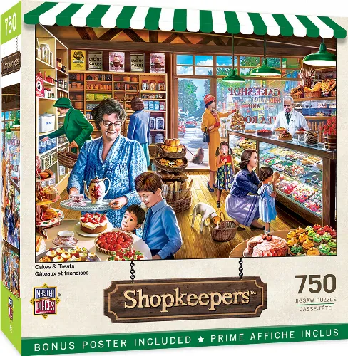 MasterPieces Shopkeepers Jigsaw Puzzle - Cakes & Treats - 750 Piece - Image 1