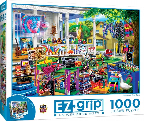 MasterPieces EZ Grip Jigsaw Puzzle - Flashback Yard Sales - 1000 Piece - Image 1