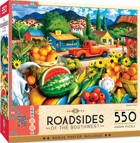 MasterPieces Roadsides of the Southwest Jigsaw Puzzle - Summer Fresh - 550 Piece - Image 1