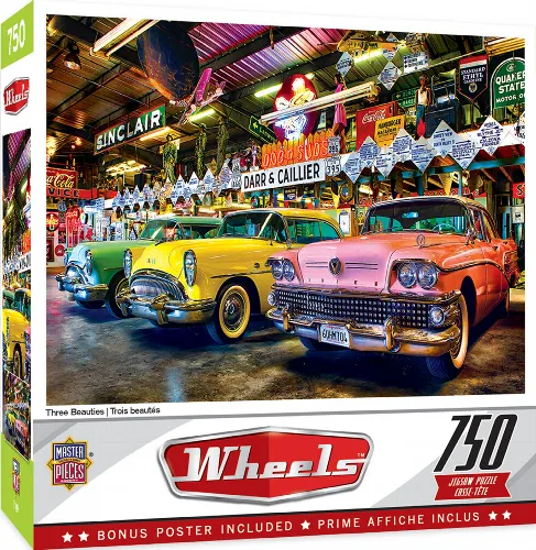 MasterPieces Wheels Jigsaw Puzzle - Three Beauties - 750 Piece - Image 1