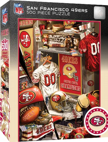 MasterPieces NFL Locker Room Jigsaw Puzzle - San Francisco 49ers - 500 Piece - Image 1