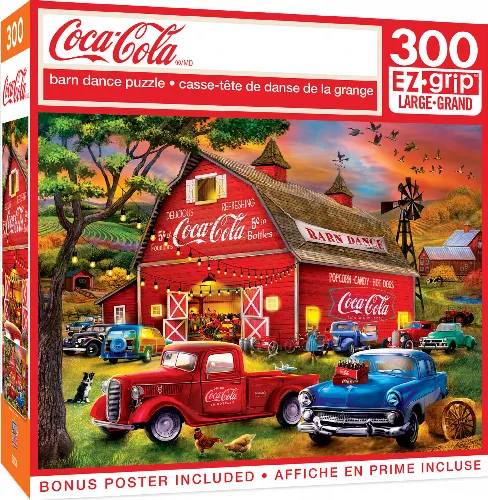 MasterPieces Coca-Cola Jigsaw Puzzle - Barn Dance - 300 Piece - Image 1