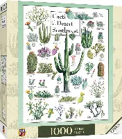 MasterPieces Poster Art Jigsaw Puzzle - Cacti of the Desert Southwest - 1000 Piece