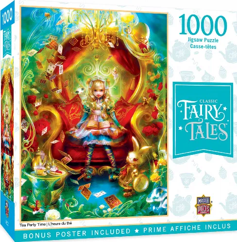 MasterPieces Classic Fairytales Jigsaw Puzzle - Tea Party Time - 1000 Piece - Image 1