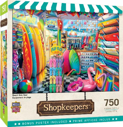MasterPieces Shopkeepers Jigsaw Puzzle - Beach Side Gear - 750 Piece - Image 1