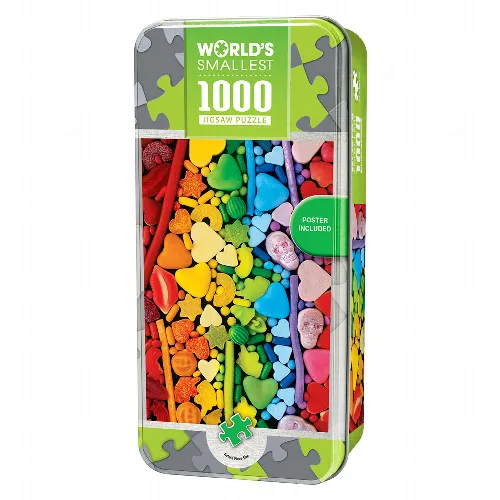 MasterPieces Worlds Smallest Jigsaw Puzzle - Rainbow Candy - 1000 Piece - Image 1