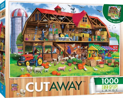 MasterPieces Cutaways Jigsaw Puzzle - Family Barn - 1000 Piece - Image 1