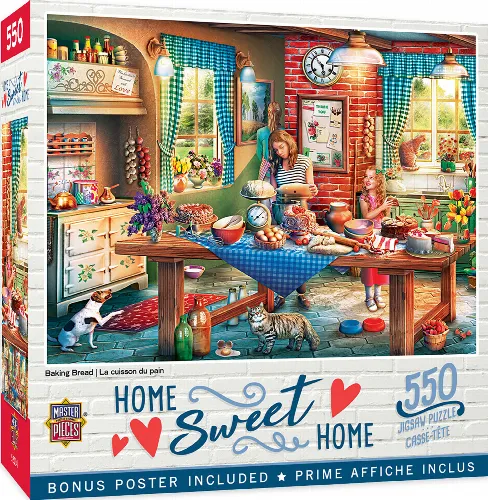 MasterPieces Home Sweet Home Jigsaw Puzzle - Baking Bread - 550 Piece - Image 1
