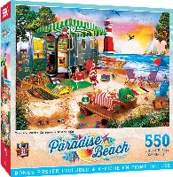 MasterPieces Paradise Beach Jigsaw Puzzle - Oceanside Camping - 550 Piece