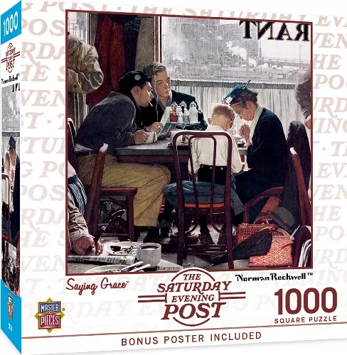MasterPieces Saturday Evening Post Jigsaw Puzzle - Saying Grace - 1000 Piece - Image 1