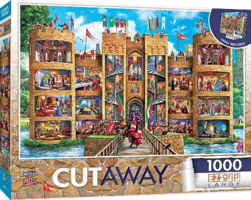 MasterPieces Cutaways Jigsaw Puzzle - Medieval Castle - 1000 Piece - Image 1