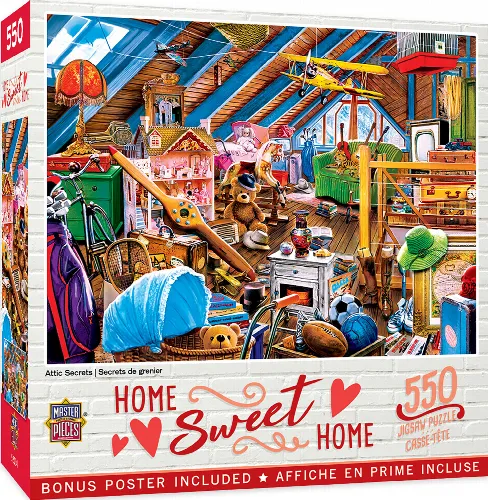 MasterPieces Home Sweet Home Jigsaw Puzzle - Attic Secrets - 550 Piece - Image 1