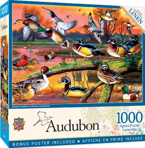 MasterPieces Audubon Jigsaw Puzzle - Autumn Feathers - 1000 Piece - Image 1