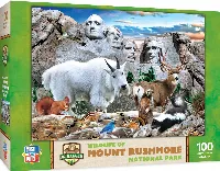 MasterPieces National Parks Right Fit 100 Piece Puzzles National Parks Jigsaw Puzzle - Mount Rushmore Kids - 100 Piece