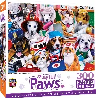 MasterPieces Playful Paws Jigsaw Puzzle - Essential Workers - 300 Piece