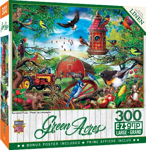 MasterPieces Green Acres Jigsaw Puzzle - Farmland Frolic - 300 Piece - Image 1