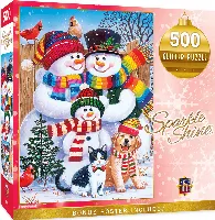 MasterPieces Holiday Glitter Christmas- Family Portrait - 500 Piece