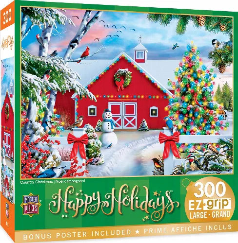 MasterPieces Holiday Christmas Jigsaw Puzzle - Country Christmas By Alan Giana - 300 Piece - Image 1