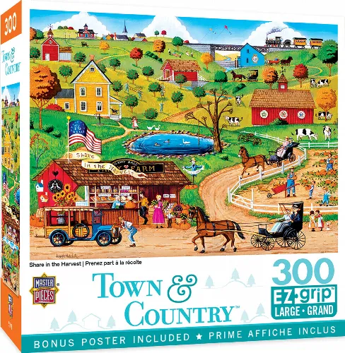 MasterPieces Town & Country Jigsaw Puzzle - Share in the Harvest - 300 Piece - Image 1