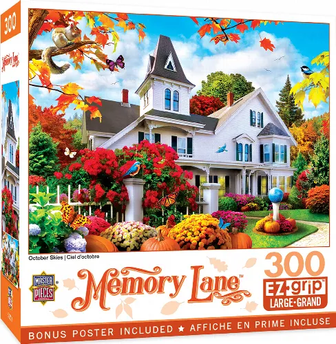 MasterPieces Memory Lane Jigsaw Puzzle - October Skies By Alan Giana - 300 Piece - Image 1