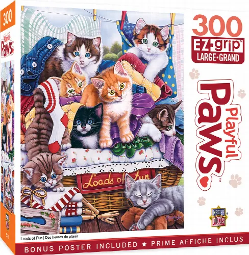 MasterPieces Playful Paws Jigsaw Puzzle - Loads of Fun - 300 Piece - Image 1