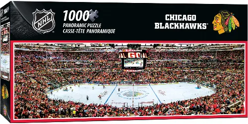 MasterPieces Stadium Panoramic Chicago Blackhawks Jigsaw Puzzle - Center View - 1000 Piece - Image 1