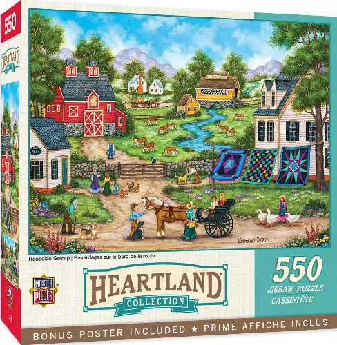MasterPieces Heartland Jigsaw Puzzle - Roadside Gossip - 550 Piece - Image 1