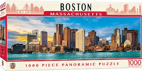 MasterPieces American Vista Panoramic Jigsaw Puzzle - Boston - 1000 Piece - Image 1