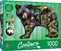 MasterPieces Contours Shaped Jigsaw Puzzle - Wildlife of the Woods - 1000 Piece
