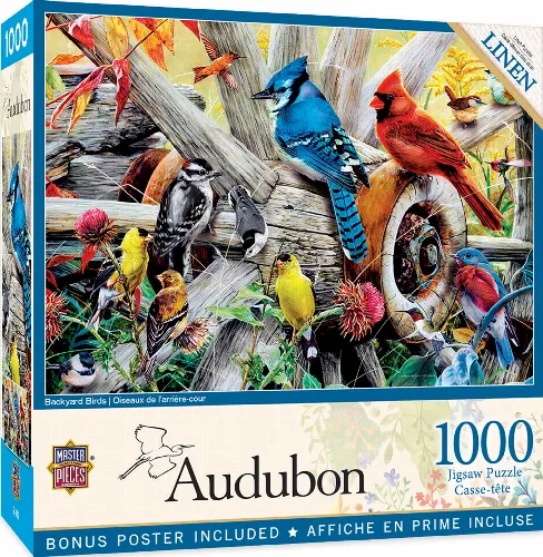 MasterPieces Audubon Jigsaw Puzzle - Backyard Birds - 1000 Piece - Image 1