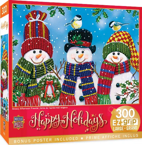 MasterPieces Holiday Christmas Jigsaw Puzzle - Snowy Afternoon Friends - 300 Piece - Image 1