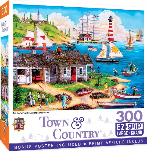 MasterPieces Town & Country Jigsaw Puzzle - Painter's Point - 300 Piece - Image 1