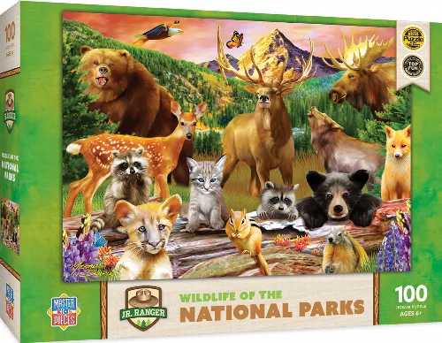 MasterPieces National Parks Jigsaw Puzzle - Animals of the Kids - 100 Piece - Image 1