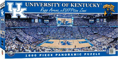 MasterPieces Stadium Panoramic Jigsaw Puzzle - Kentucky Wildcats Basketball NCAA Sports - Center View - 1000 Piece - Image 1