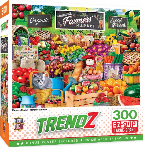 MasterPieces Trendz Jigsaw Puzzle - Farmers Market - 300 Piece - Image 1
