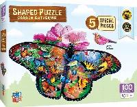 MasterPieces Shaped Jigsaw Puzzle - Garden Gathering Kids - 100 Piece