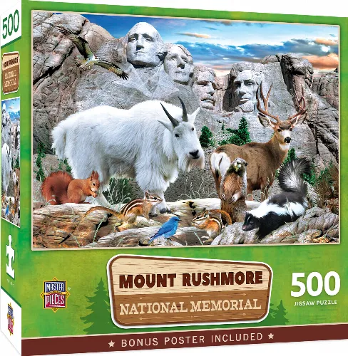 MasterPieces National Parks Jigsaw Puzzle - Mount Rushmore National Memorial - 500 Piece - Image 1