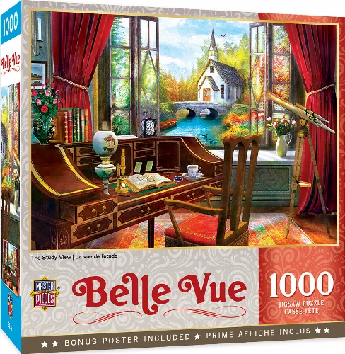 MasterPieces Belle Vue Jigsaw Puzzle - The Study View - 1000 Piece - Image 1
