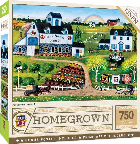 MasterPieces Homegrown Jigsaw Puzzle - Amish Frolic - 750 Piece - Image 1