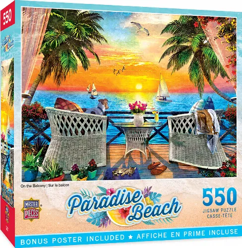 MasterPieces Paradise Beach Jigsaw Puzzle - On the Balcony - 550 Piece - Image 1